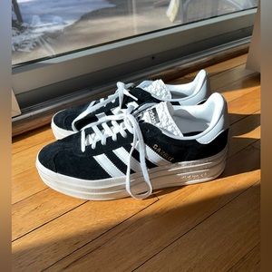 Platformed Adidas gazelles